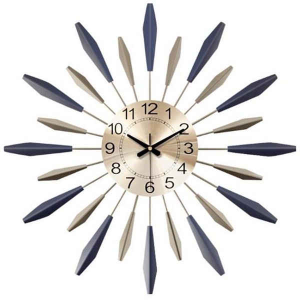 

living room mute fashion light luxury decoration clock personality creative iron wall clocks