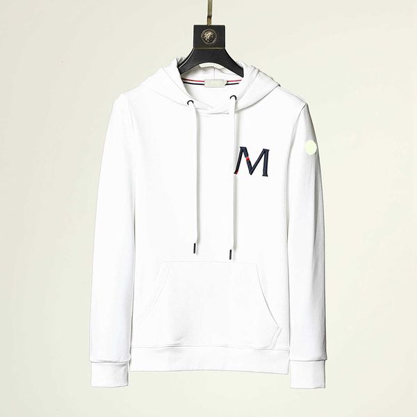 

2022ssdesigner monclairs mens hoodies french brand women sweatshirts luxury embroidered men s hooded sweater, Black