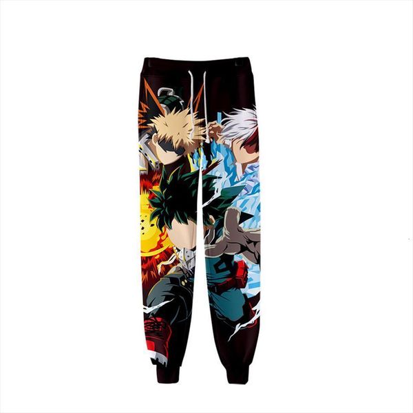 

fashion 3d printed anime women pant my hero academia fitness joggers himiko toga sweatpants elastic trousers sports, Black