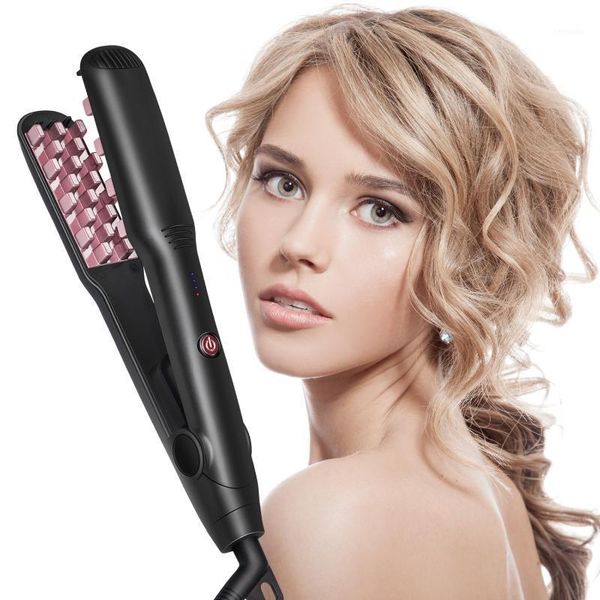 

style mini hair fluffy maker corn plywood plaid volume men and women root mat roll straight dual purpose /401, Black