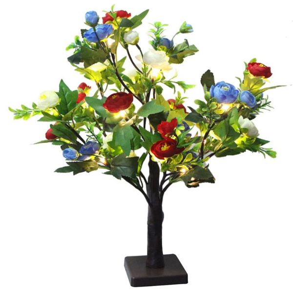 

party decoration 24led tree light led camellia lights christmas garden landscape decorative indoor battery