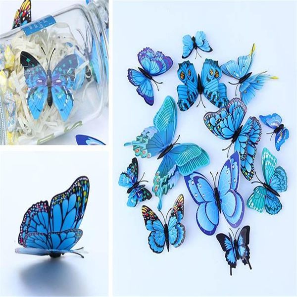 

wall stickers wallpaper 3d 12pcs room butterfly decor pvc decal decoration diy kid home