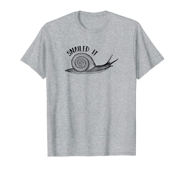 

snailed it t-shirt funny snail pun funny animals, White;black