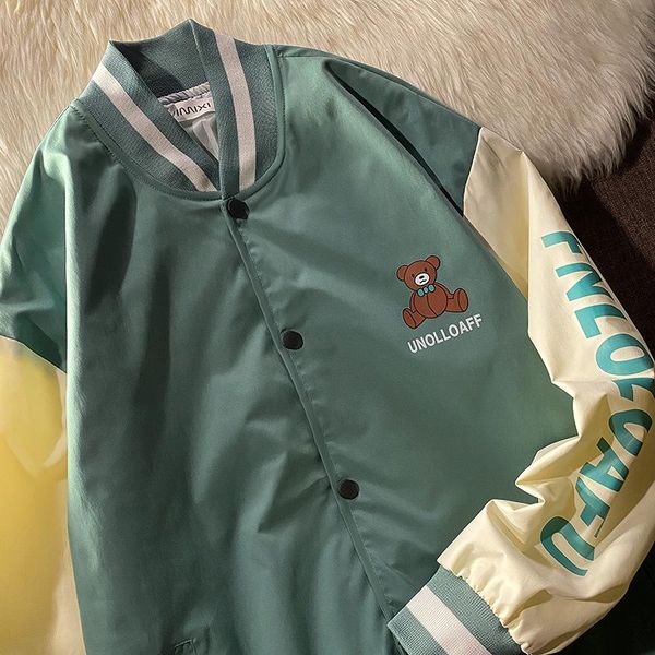 

men's jackets 2021 sprint autumn letterman jacket baseball bomber coat women's oversize varsity vintage, Black;brown