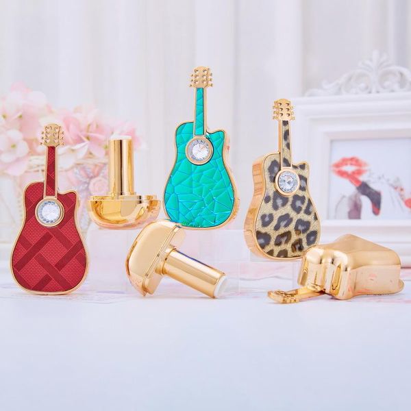 

12.1mm empty guitar lipstick bottles lip stick beauty lipgloss lipbalm tubes cosmetics packaging containers 20pcs/lot storage & jars