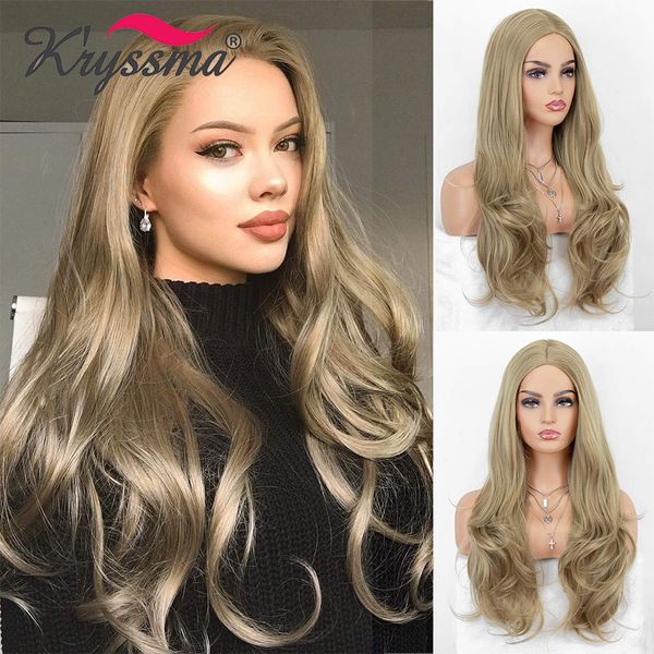 

blonde wig long natural wavy synthetic wigs cosplay wigs for women heat resistant fiber hair wig for halloween, Black