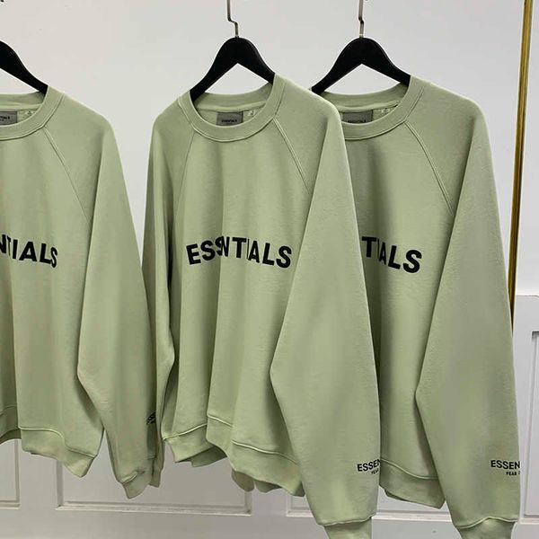 

of fear god essentials double line matcha green loose high street round neck men's sweater 5y9w, Black