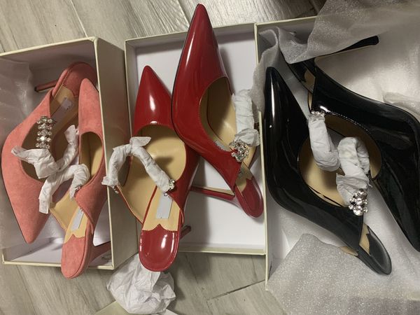 

famous designer sandal ballerina flat heel bing 100 crystal-embellished patent-leather strap twinkles sandals, women's stiletto-heeled, Black