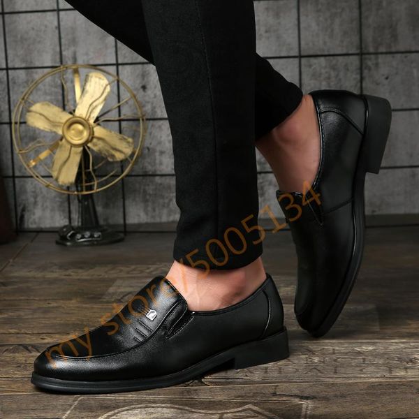 

dress shoes men business black retro classic mens formal sneakers spring comfortable footwear tide