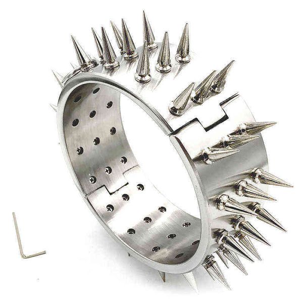 NXY SM Sex Spielzeug für Erwachsene, 6 cm hoch, Edelstahl mit Dorn, schweres Halsband, Sklave, Bdsm, Knechtschaft, Mann/Frau, Spielzeug, Metall, Hundefetisch, Erotikspielzeug.1220