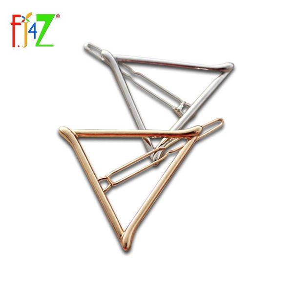 

hair clips & barrettes f.j4z women's christmas gifts fashion metal geo triangle clip jewelry for women accessories pinzas de pelo, Golden;silver