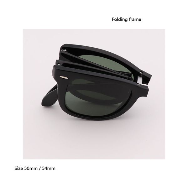 

vintage folding sunglasses for men women foldable square sun glasses brand design uv400 eyewear gafas de sol with case, White;black