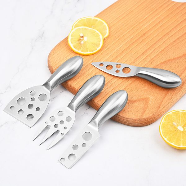 Faca de corte de queijo de aço inoxidável Faca Slicer Kit Espalhadores de manteiga Pizza Pão Creme Cozimento Cozinha Ferramentas