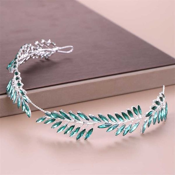 

6 color crystal wedding headband tiara bridal headpiece hair ornaments bride band women jewelry 211019, Silver