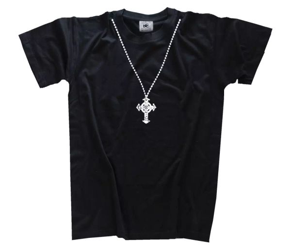 

veritas aequitas chain with cross t-shirt s-xxxl new, White;black