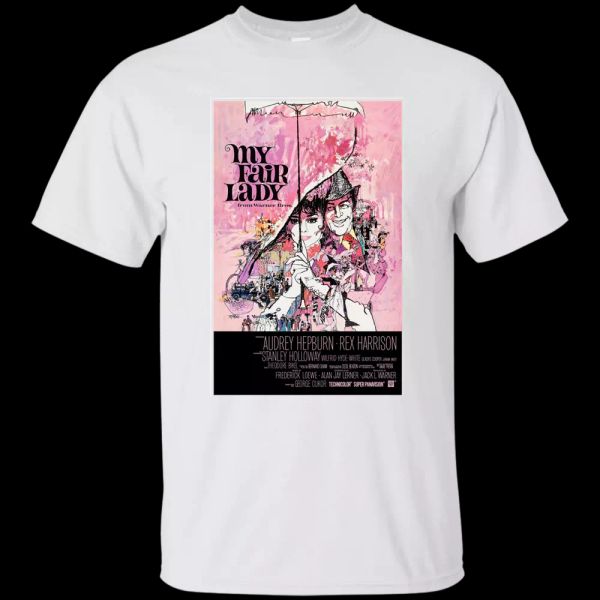 

my Fair Lady, Audrey Hepburn, Retro, Musical, Movie, Classic, T-Shirt, White;black
