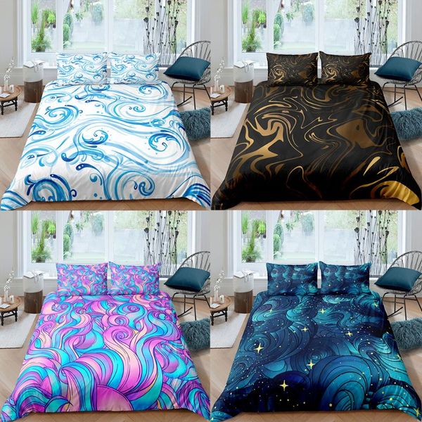 

bedding sets colorful marble set quicksand duvet cover abstract art bed girl kid gift bedspread twin full king  no sheet