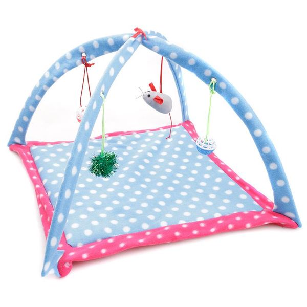 

cat toys pet fun hammock, breathable cartoon bell toy bed, tent supplies