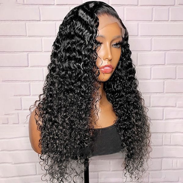 

synthetic lace front wig natural hairline afro kinky curly heat resistant fiber right part wig for black women with baby hair