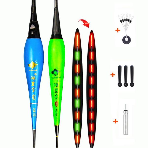

fishing accessories float electric floater gravity sensor smart ic build-in fish baits antenna change color led luminous
