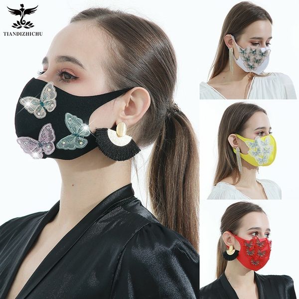 

autumn creative and winter cotton mask black butterfly personality trend rhintone