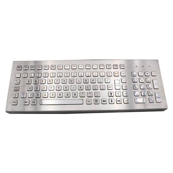

keyboards 103 keys stainless steel computer for industrial kiosk machine metal deskkeyboard