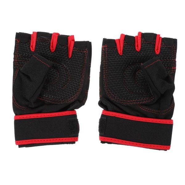 

cycling gloves 1 pair breathable sports gym anti-skid protective, Black