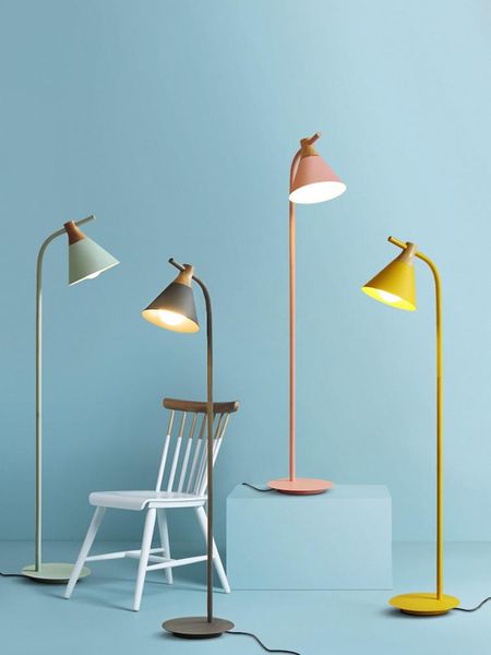 

floor lamps nordic lamp modern simple creative bedroom study color macarone