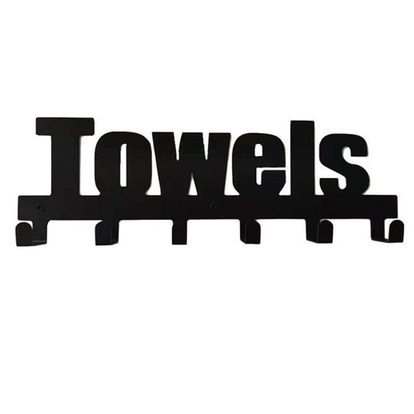 

hooks & rails towel rack for wall mount black holder outdoor pool hook bathroom decor storage