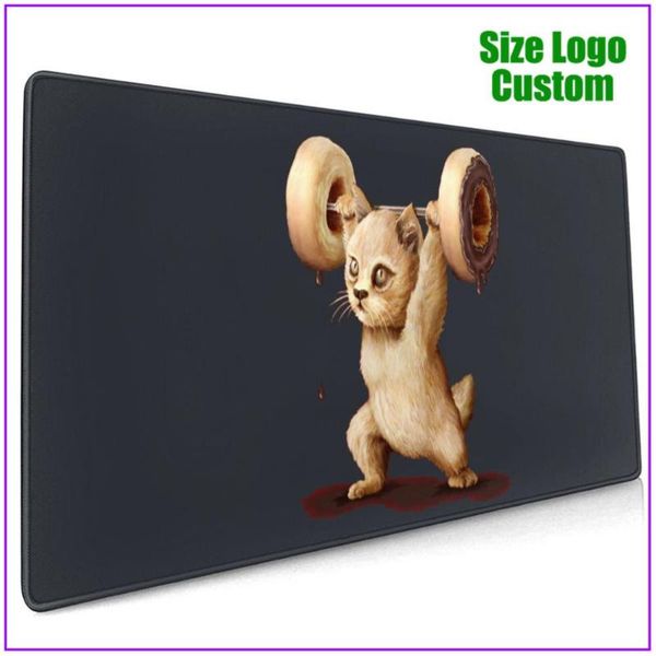 

mouse pads & wrist rests cat lovers kitten sports donut lifting xl large gaming pad with support gel alfombrilla escritorio pc gamer complet