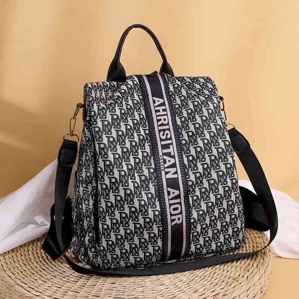 

fashion large capacity backpack 2021 new simple leisure soft leather travel bag women 75% off factory outlet online sales 10g0