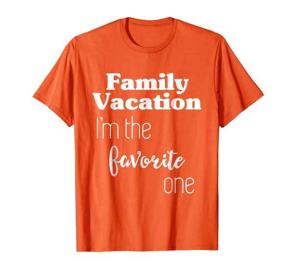 

family vacation t-shirt i'm the favorite one, White;black