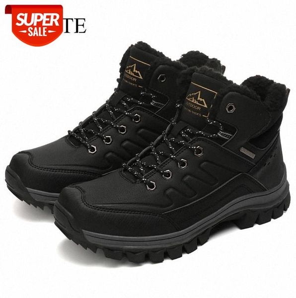

New Winter Plush Waterproof Snow Boots Shoes Warm Winter Men's Casual Shoes Footwear Fashion Outdoor Ankle Boots Men's #Li5w