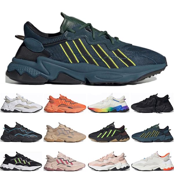 

r men women ozweego running shoes triple black white king push pride bold orange neon green bright cyan mens trainers sport sneakers size 36