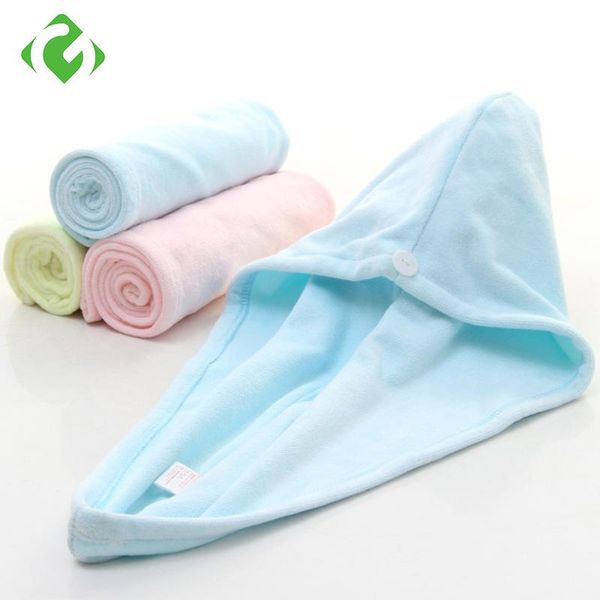 

towel women bathroom super absorbent quick-drying bath hair dry cap salon colorful shower hats thicken solid