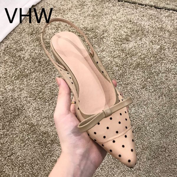 

women sandals 2021 summer ladies elegant pointed toe wave point net yarn breathable mules shoes low heels buckle strapslippers, Black