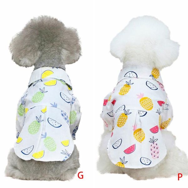 

summer pet dog shirts thin soft cooling fruit print vest skirt clothes t-shirt for poodle teddy chihuahua s-xxl apparel