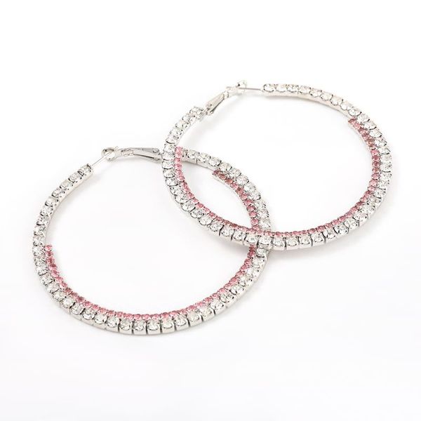 

hoop & huggie pauli manfi 2021 fashion round metal rhinestone earrings women's creative party jewelry accessories, Golden;silver