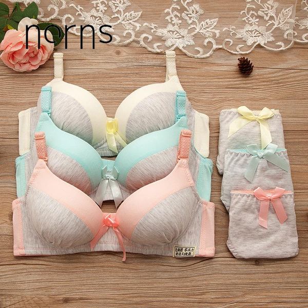 

bras sets norns small breasts girl underwear lolita thin cup solid color gathered bra adjustable intimate push up lingerie, Red;black