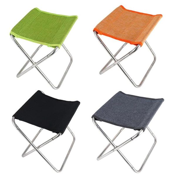 

stainless steel folding lightweight chair stool for outdoor fishing camping barbecue picnic chairs with storage bag pads