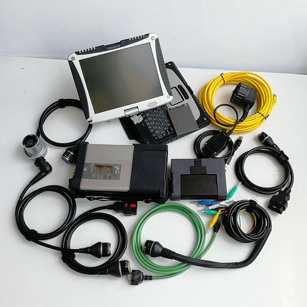 2024 2in1 Strumenti diagnostici automatici stella di mb c5 icom a2 diagnosi 1tb SSD cavo per auto laptop cf19 4gb per auto BMW Mercedes