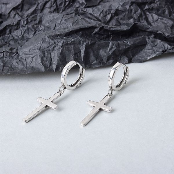 

fashion simple cross earrings korean personalized sterling sier jewelry earrings anti allergy ditan, Golden