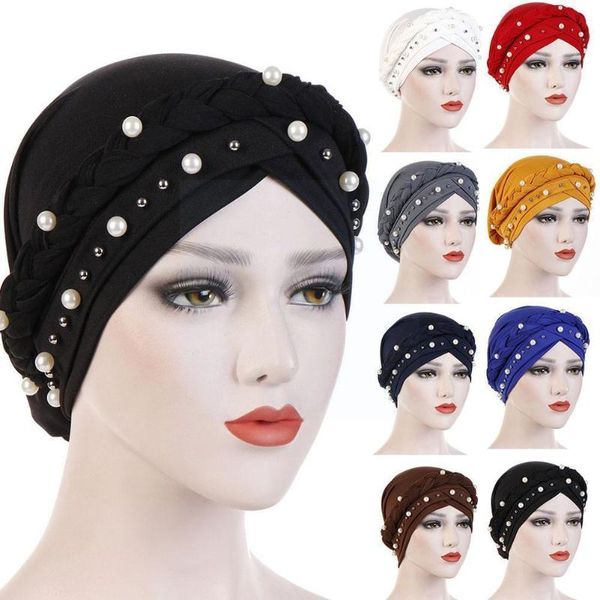 

beanies style milk silk white pearl pullover cap monochrome woven hat moon muslim q7j0