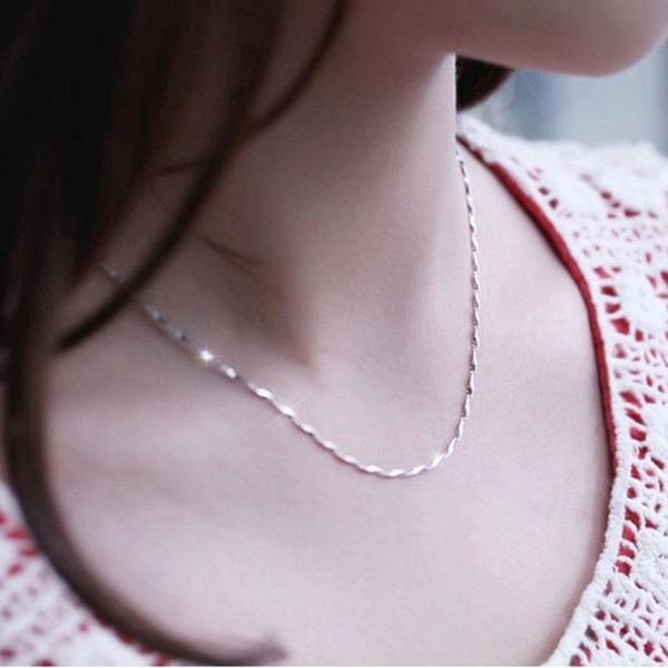 

silver plated necklace female short clavicle melon chain jewelry single cn-004 chains