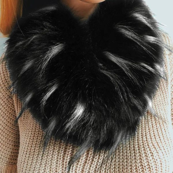 

scarves women autumn winter short faux fur fashion casual warm neckerchief great ladies scarf christmas gifts 10 colors, Blue;gray