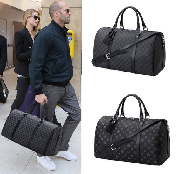 

luxury duffle bag classic45 50 55 travel luggage for men real leather women crossbody totes shoulder bags mens handbags boys girls wallets l