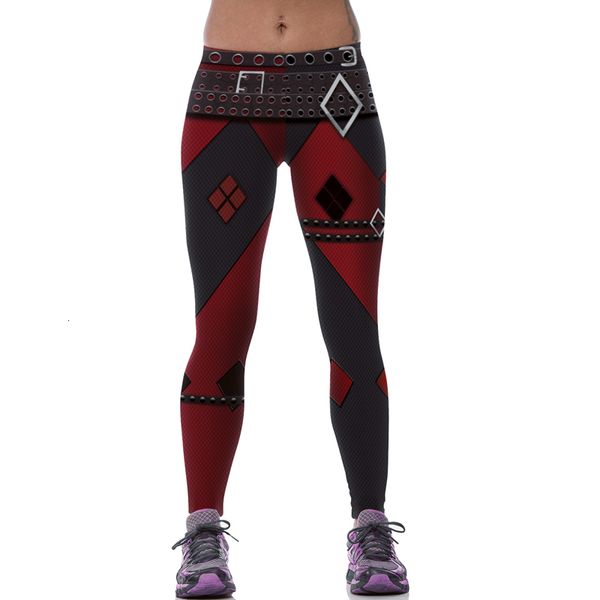 

legging 2016 women leggings jeans active broek 3d printed elastic waist mid taille gothic punk rock clothing legins, Black