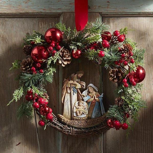 

christmas decorations decoration holy wreath rustic front door hanger creative theme party for home garden farmhouse