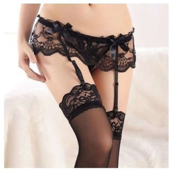 

extreme temptation transparent lace garter net stockings mixed batch, Black;white