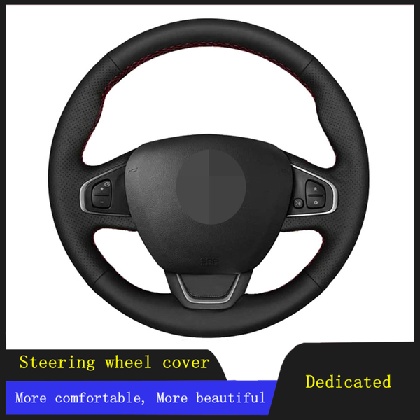 

steering wheel covers diy hand-stitched black artificial leather car accessories cover for clio 4 (iv) kaptur captur 2021-2021